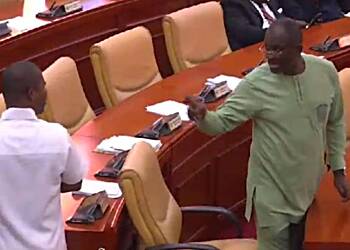 Watch: Tempers flare in Parliament as Kennedy Agyapong and Sylvester Tetteh nearly come to blows