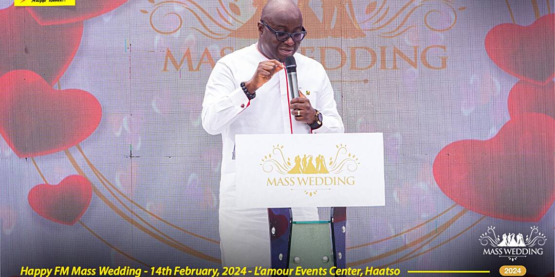 #HappyFMMassWedding: Go to church as a couple; it will sustain your marriage - Ambassador Mark Oquaye