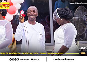 GMABC's Papa Nico seals love story at Happy FM Valentine Mass Wedding