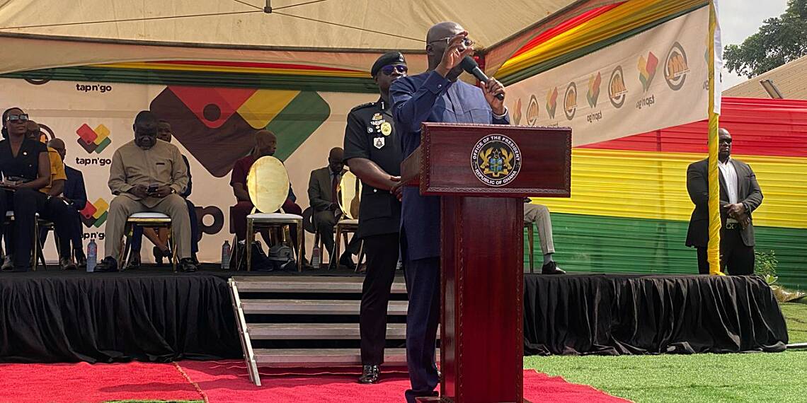 Vice President Bawumia launches "Tap & Go" transport initiative, aims to formalize informal transport services and curb corruption