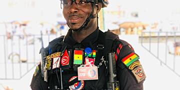 Meet Ghana's 'Commando' the Police Officer with the most camera gears planted on him
