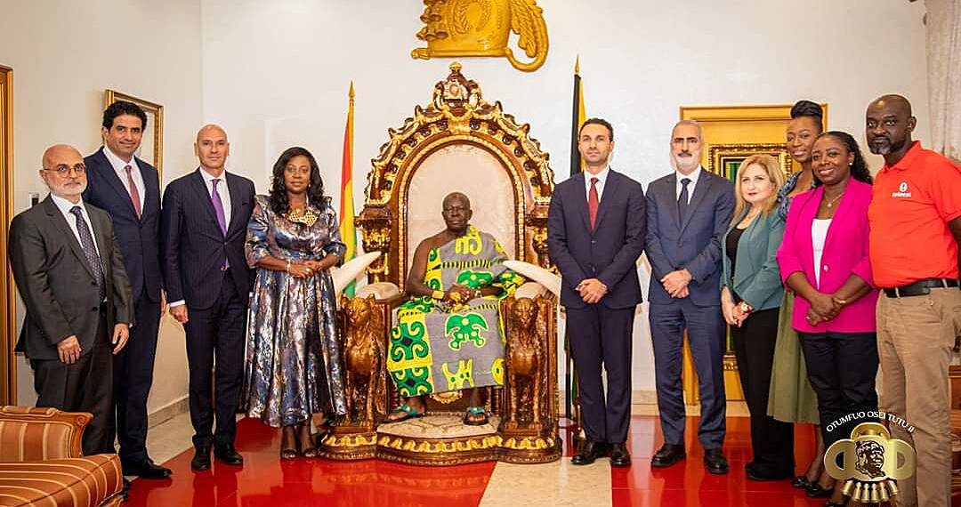 Telecel delegation with Asantehene, Otumfuo Osei Tutu II