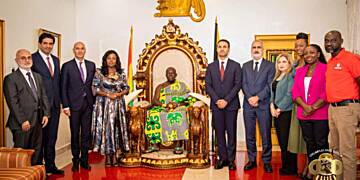 Telecel delegation with Asantehene, Otumfuo Osei Tutu II