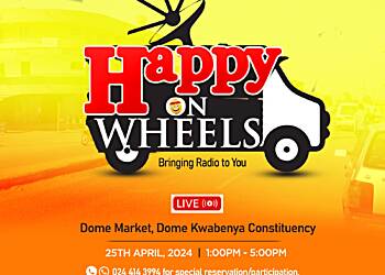 Happy 98.9 FM rocks Dome Market with Happy on Wheels as part of constituency watch ahead of 2024 polls.