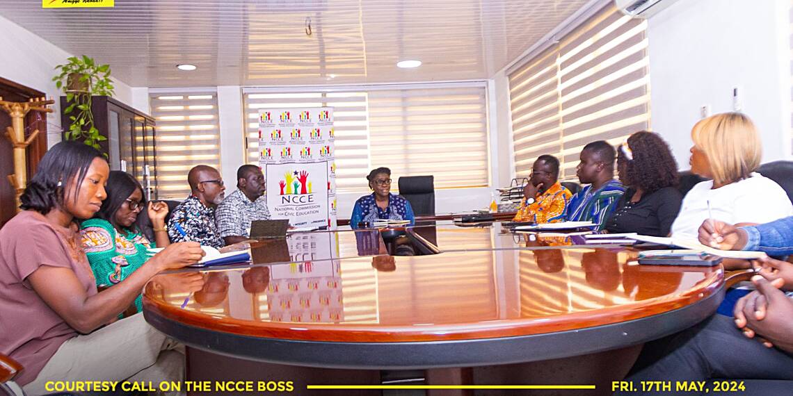 Happy FM’s current affairs team pays courtesy call on NCCE; discusses collaboration between the two entities