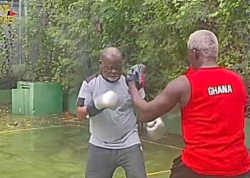 Watch Azumah Nelson's training ahead of his fight against EU Ambassador to Ghana