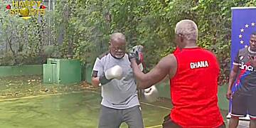 Watch Azumah Nelson's training ahead of his fight against EU Ambassador to Ghana