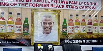 Awuley Quaye Snr’s State burial: Family thanks Ministry of Youth and Sports, GFA, TT Brothers Former Black Stars captain, Emmanuel Awuley Quaye Snr will be given a State burial at the forecourt of State House on Saturday, June 8, 2024. The funeral arrangements of the Accra Great Olympics legend was announced at a press briefing at the Accra Sports Stadium on Thursday, May 30, 2024, by his family led by his son Rev. Awuley Quaye Jnr. Rev. Awuley Quaye Jnr told the press that President Nana Addo Dankwa Akufo-Addo, Sports Minister Mustapha Ussif, GFA president Kurt Okraku and other top personalities are all expected to attend. “The funeral will be held on Saturday, June 8, at the forecourt of State House. We thank the President, Sports Minister, GFA and TT Brothers who even made sure that this press conference will come on,” he said. Emmanuel Awuley Quaye Snr captained both Accra Great Olympics and the Black Stars leading Ghana to the 1978 African Cup of Nations.