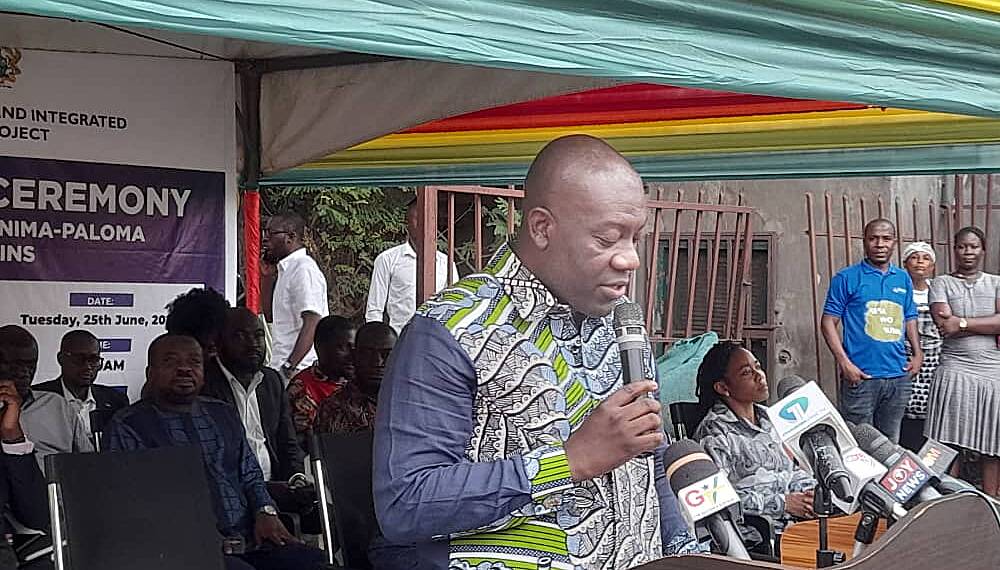 Nima-Paloma storms drain reconstruction project takes off as Kojo Oppong Nkrumah cuts sod