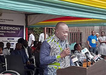 Nima-Paloma storms drain reconstruction project takes off as Kojo Oppong Nkrumah cuts sod