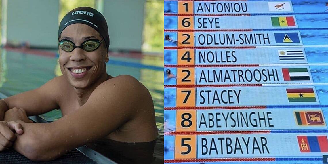 Paris 2024 Olympics : Ghana’s Harry Stacey places seventh in Men’s 100m Freestyle swimming