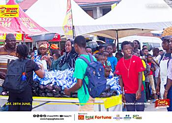 Happy FM feeds residents of Fadama at 2024 SalaFest