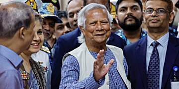 Nobel laureate Yunus arrives to lead Bangladesh, says will be guided by students