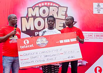 Nineteen-Year-Old High School Graduate and Two Others Receive GHs 30,000 Cash Prize Each Via Telecel More Money Promo