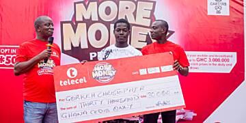 Nineteen-Year-Old High School Graduate and Two Others Receive GHs 30,000 Cash Prize Each Via Telecel More Money Promo
