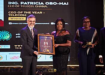 Dual recognition for Telecel Ghana’s Chief Executive at Ghana CEO Awards