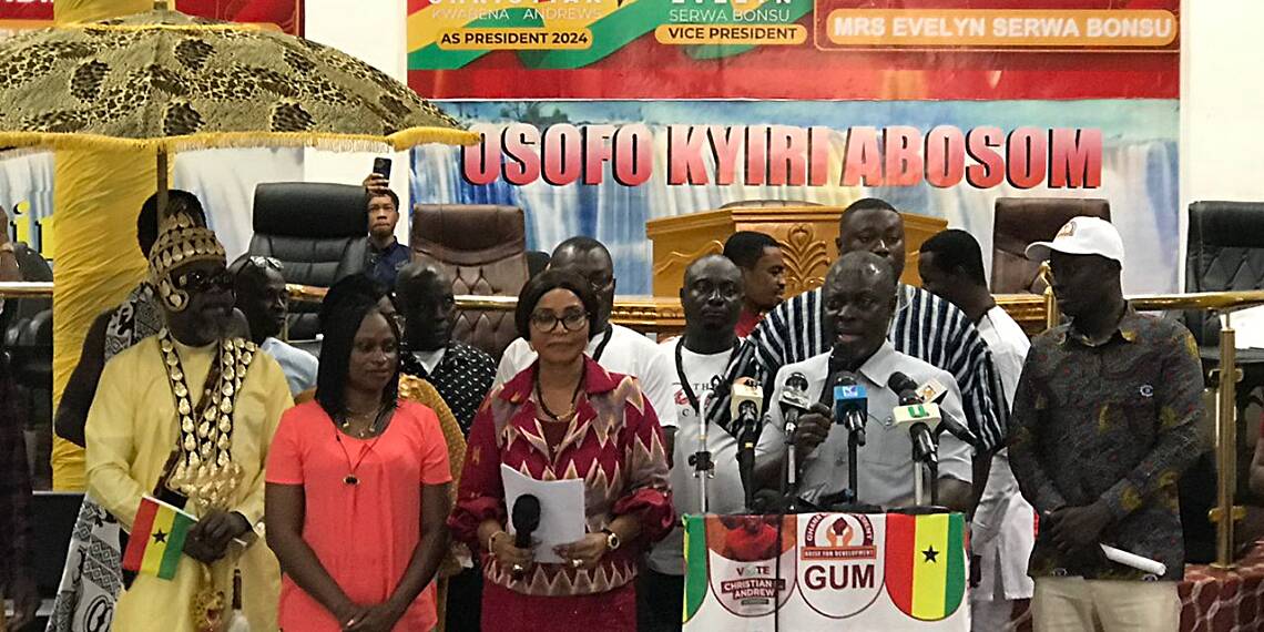 Election 2024: GUM unveils running Mate for 2024 General Election