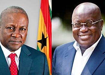 Mahama Jabs Akufo- Addo for mounting statue in Takoradi