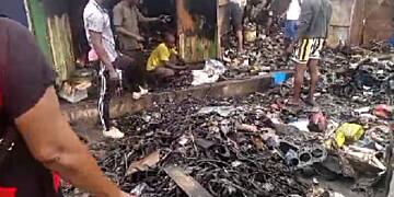 Fire guts three auto parts shops and cold store in Accra