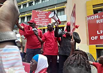 GMWU commences week-long demo; demands for immediate termination of mining lease