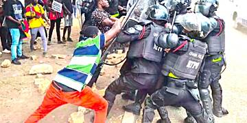 Ghana Police Service refutes claim of forcing accused Democracy Hub protesters to re-enact protest at the 37 intersection