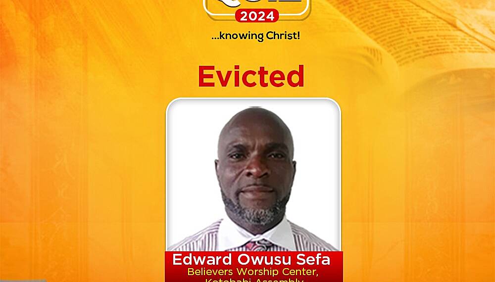 Happy Bible Quiz: First evictee, Edward Owusu Sefah, heads home