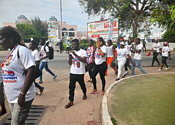 NPP supporters storm Parliament to rally behind Frank Annoh-Dompreh ahead of today's session