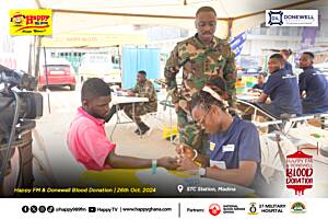 HappyFM/Donewell Insurance organize blood donation drive to increase stock of National Blood Bank