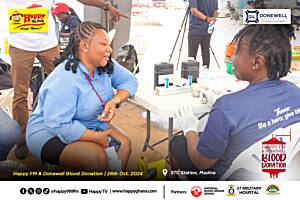 HappyFM/Donewell Insurance organize blood donation drive to increase stock of National Blood Bank