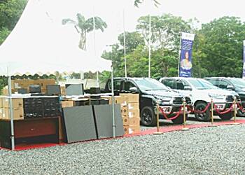 Minister for Communication and Digitalization equips GMET with Vehicles, Automatic weather stations among others to improve their work