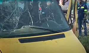 Sprinter bus Driver dies on the spot in a Accra-Tema Motorway accident