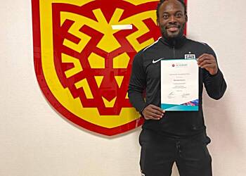 Michael Essien completes UEFA football management school, flaunts certificate on social media