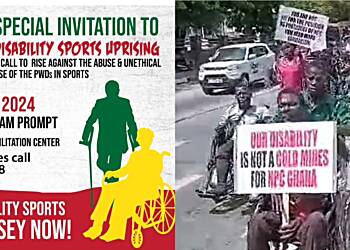 National Disability Sports Fraternity stages demo against ‘Visa Galamsey’, demands gov’t action