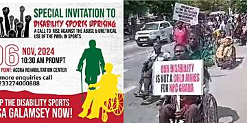 National Disability Sports Fraternity stages demo against ‘Visa Galamsey’, demands gov’t action
