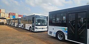 Bawumia's electronic buses arrive in Ghana