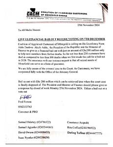 Menzgold victims demand bailout; threaten to boycott 2024 elections