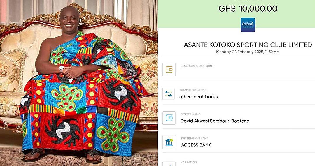 Exclusive: David Akwasi Serebour Pays GH₵10,000 Bounty to Asante Kotoko