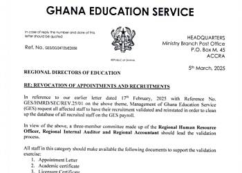 GES-announces-March-14-deadline-for-validation-of-revoked-appointments