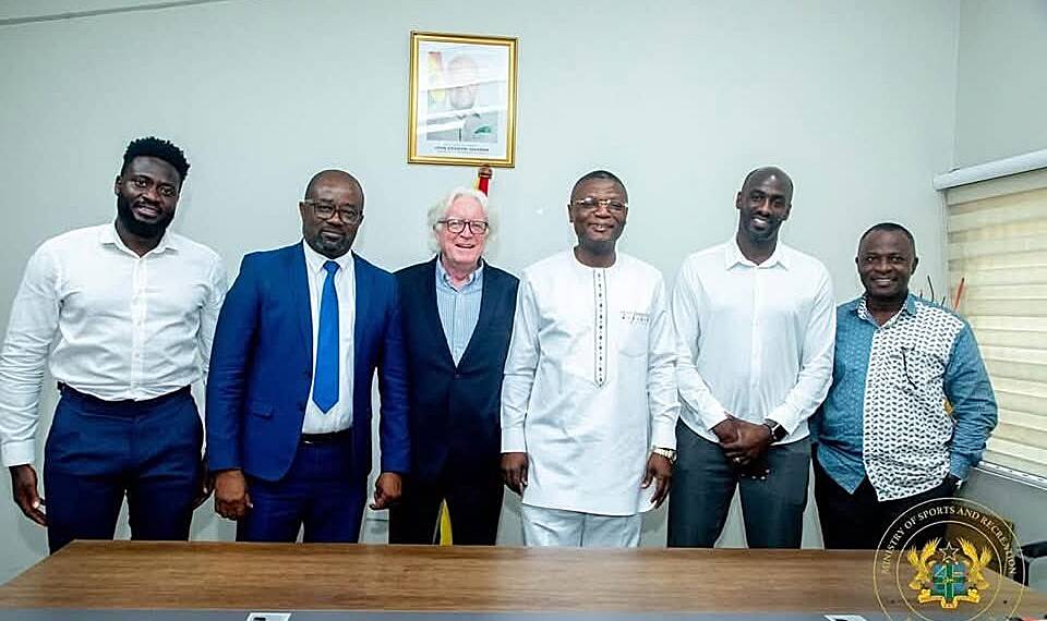 GFA President Kurt Okraku introduces Black Stars technical team to Sports Minister