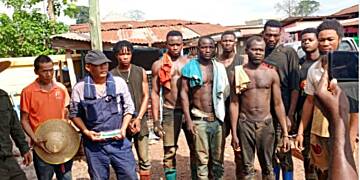 Galamsey fight: Three Chinese and eight Ghanaians arrested by Forestry Commission in Tano Anwia Forest Reserve