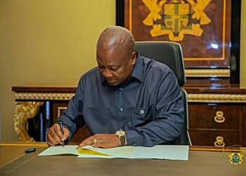 Mahama signs bills to abolish E-levy, betting and emission tax
