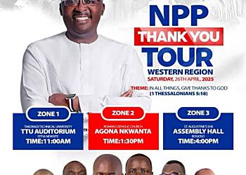 Dr. Bawumia embarks on NPP “Thank You Tour” to Western Region today, April 26