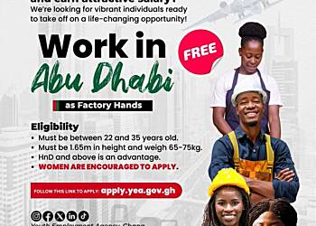 YEA announces commencement of registrations for Work Abroad Programme to Abu Dhabi