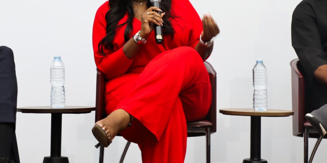 Africa’s Queen of Unscripted TV, Peace Hyde, speaks at the 2nd UBA Business Series in Nigeria.