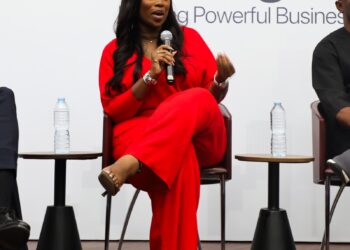 Africa’s Queen of Unscripted TV, Peace Hyde, speaks at the 2nd UBA Business Series in Nigeria.