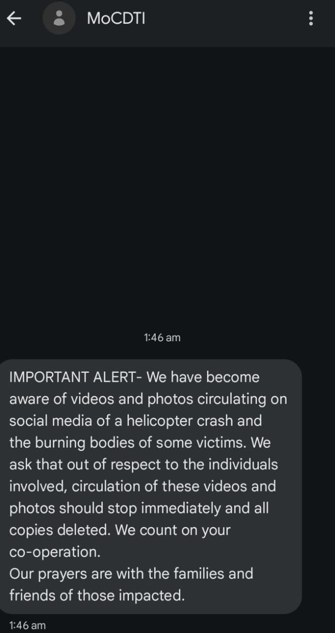 Ministry of Communication cautions Ghanaians to observe decorum in online circulation of Z-9 Crash