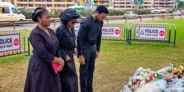 Nana Konadu Agyeman-Rawlings Lays Wreath In Memory Of Eight Helicopter Crash Victims