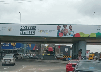 Ministry of Roads and Highways Orders Removal of Unauthorized Billboard at Flowerpot Interchange