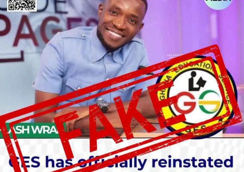GES refutes claims of Teacher Kwadwo’s return to classroom