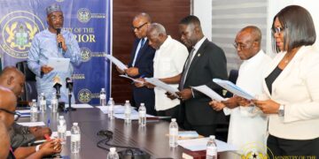 Interior Minister inaugurates Mediation Committee to restore peace in Gbiniyiri